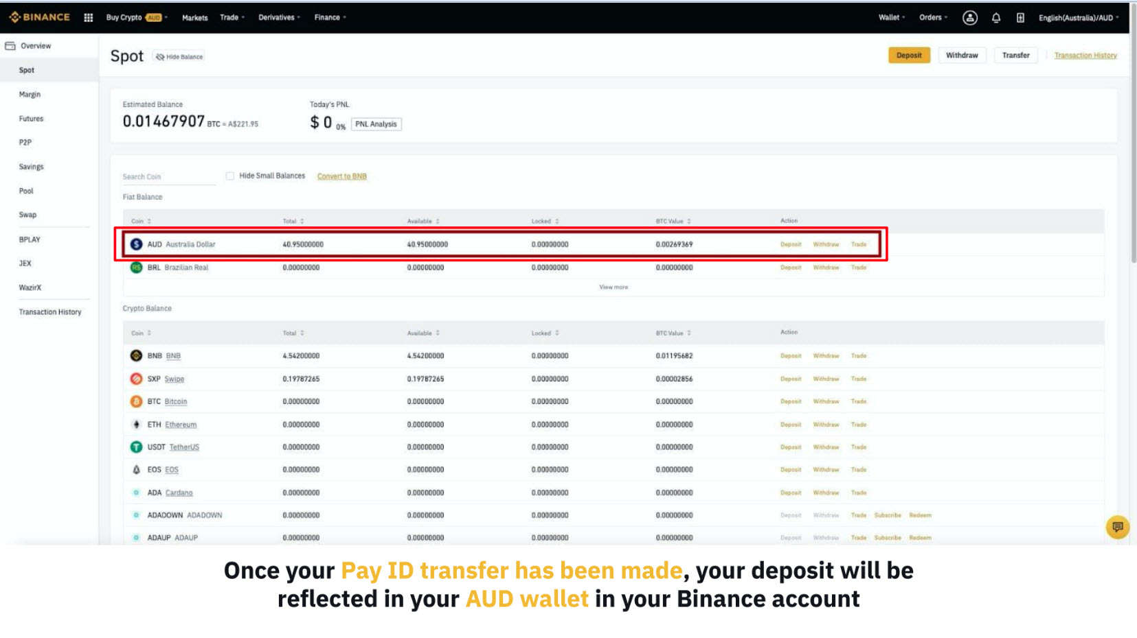 How To Deposit AUD Into Binance Australia Via PayID/Osko ...
