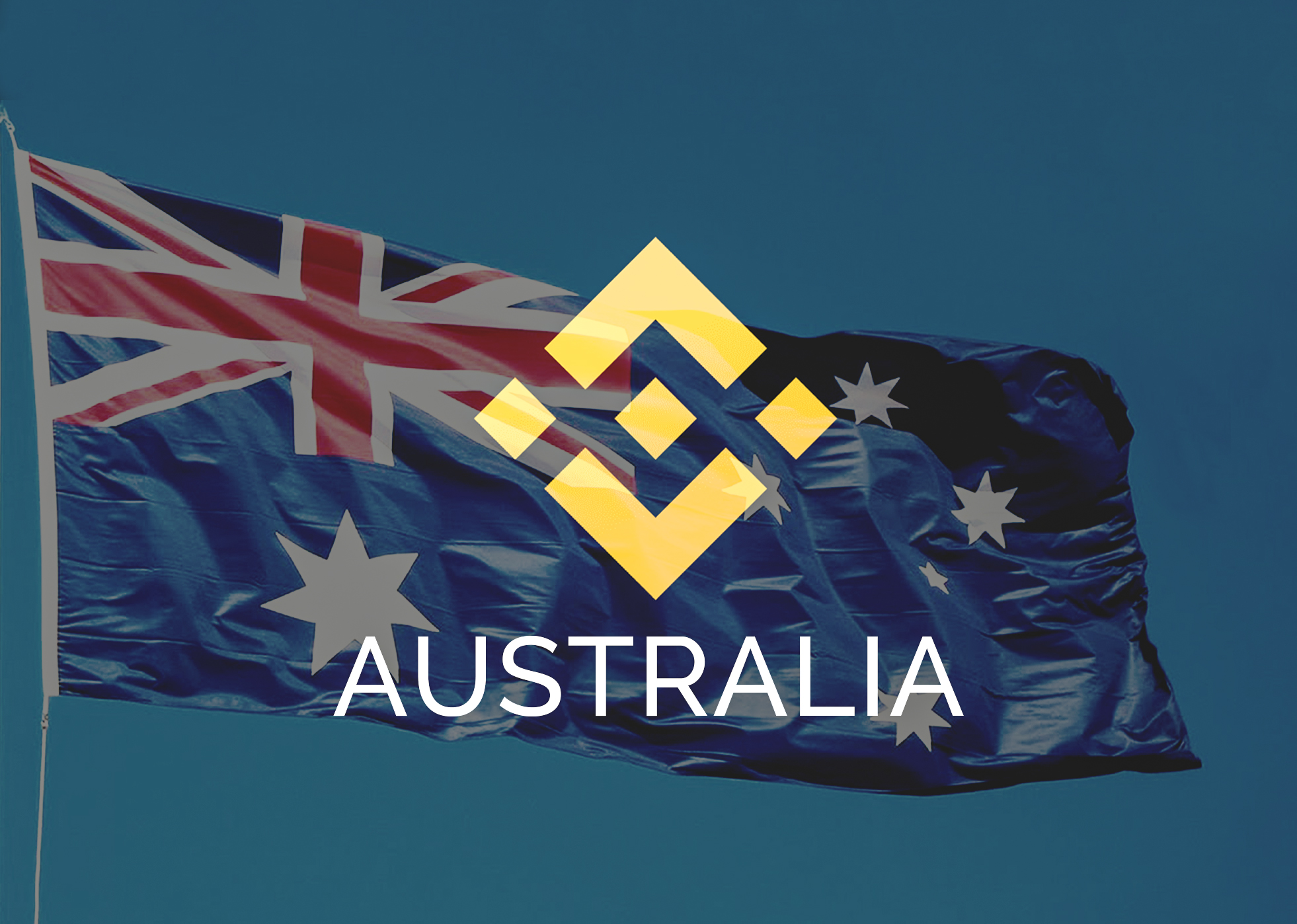 Australia flag Binance logo