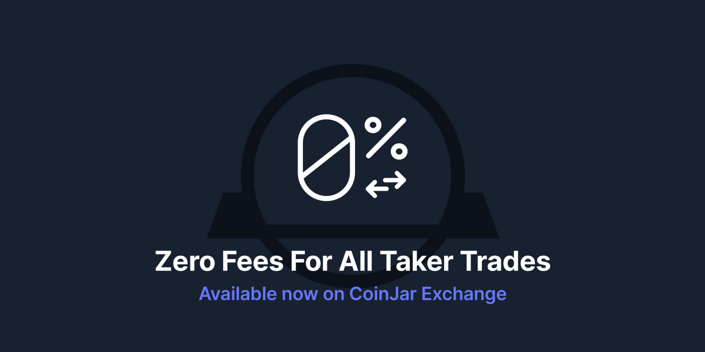 CoinJar Exchange launches 0% fees on all “taker” trades