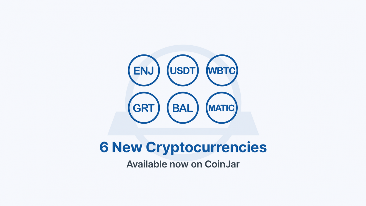 Coinjar Adds 6 New Cryptos: Enj, Matic, Usdt, Bal, Grt, Wbtc