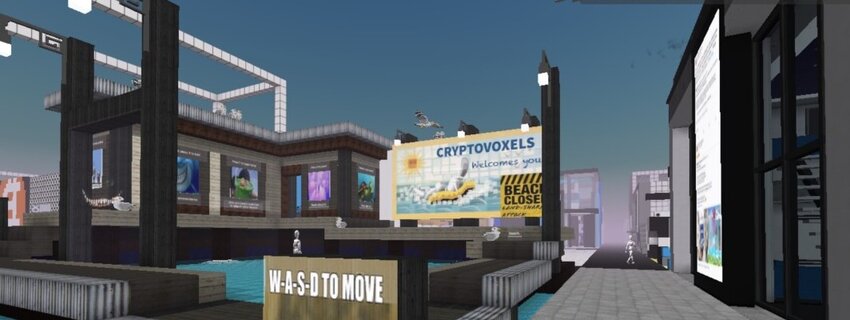 CryptoVoxels – colour your world.